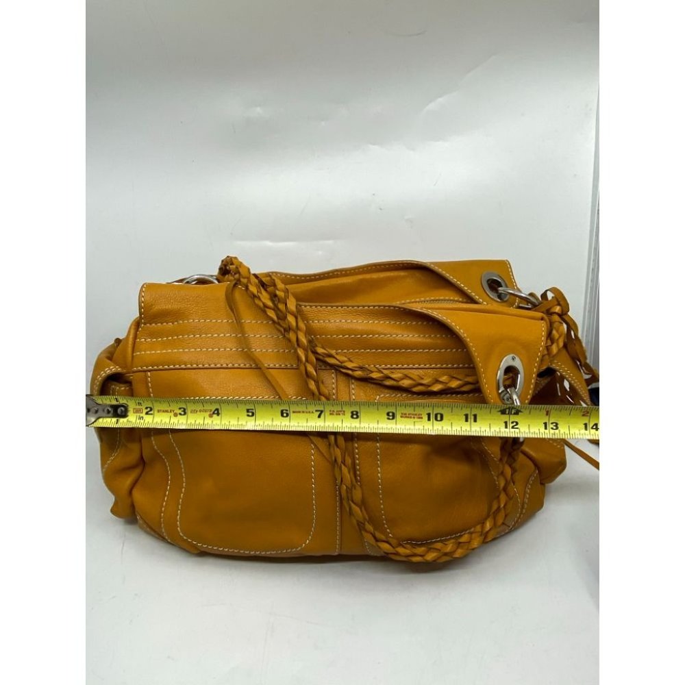 Sondra Roberts Orange Leather Shoulder/ Handbag - Picture 7 of 16